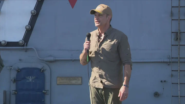 Hegseth greets USS Abraham Lincoln near the end of record long deployment