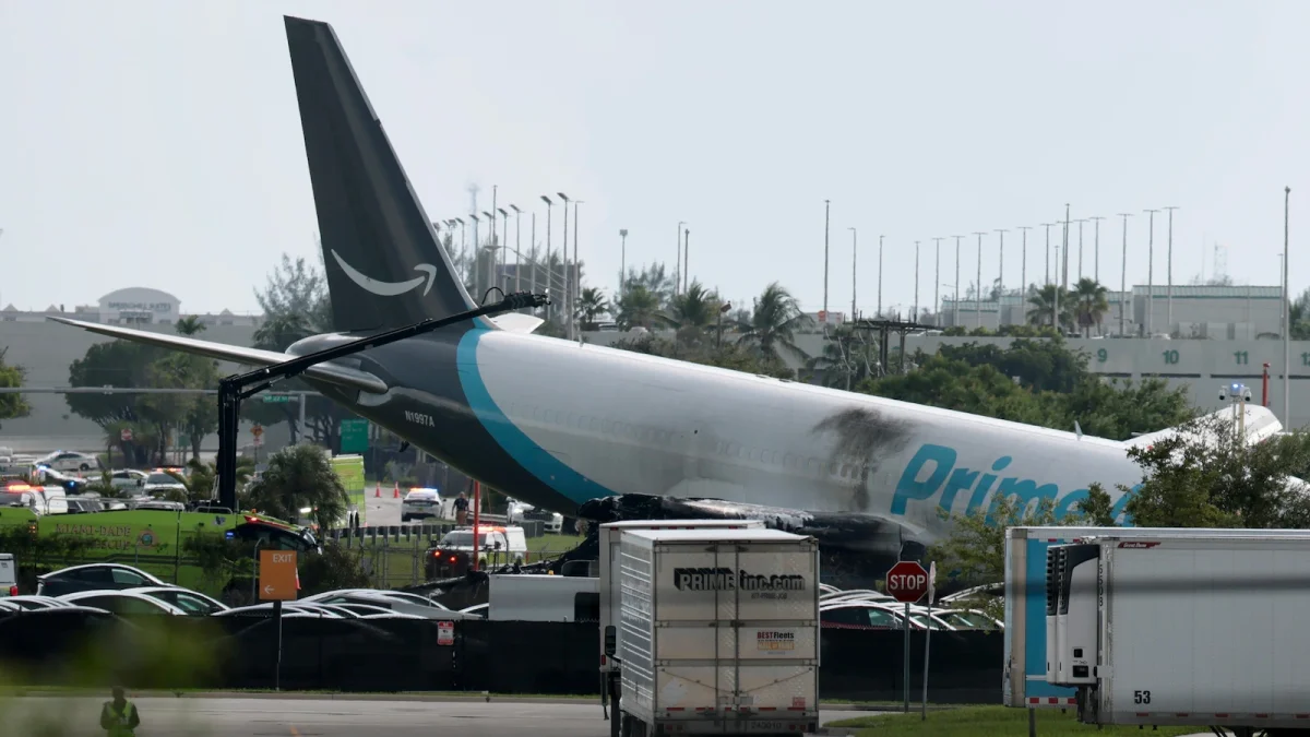 Cargo plane overruns runway at Miami International Airport, FAA says